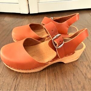 MIA Brown Leather Mules